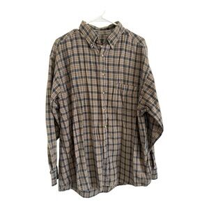 American Eagle Vintage Plaid Button Up Shirt XL Y2K Grunge Mens Casual